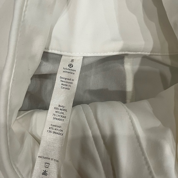 [8] Lululemon white 3/4 sleeve Stay Cool Jacket with mesh back NWOT - Picture 4 of 8